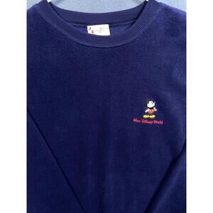 Vintage Embroidered XL - 2XL Mickey Mouse Sweatshirt Blue Walt Disney World FL